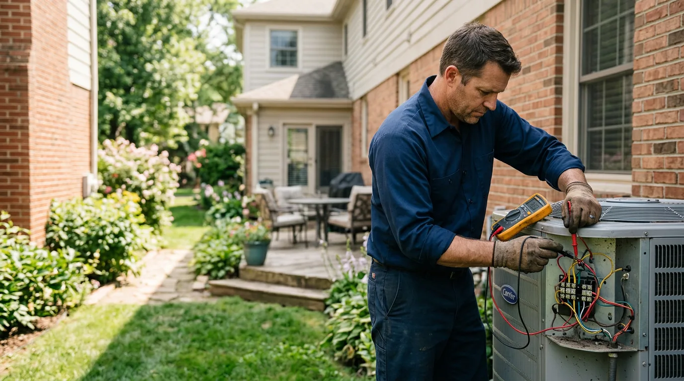 HVAC technician working near New Holstein, WI